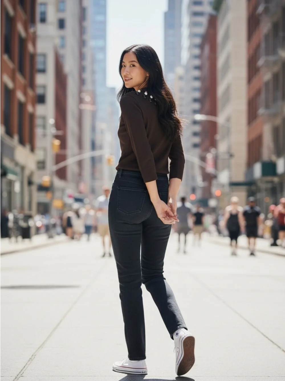 kate spade Brown Embellished Crewneck Cardigan Size XS